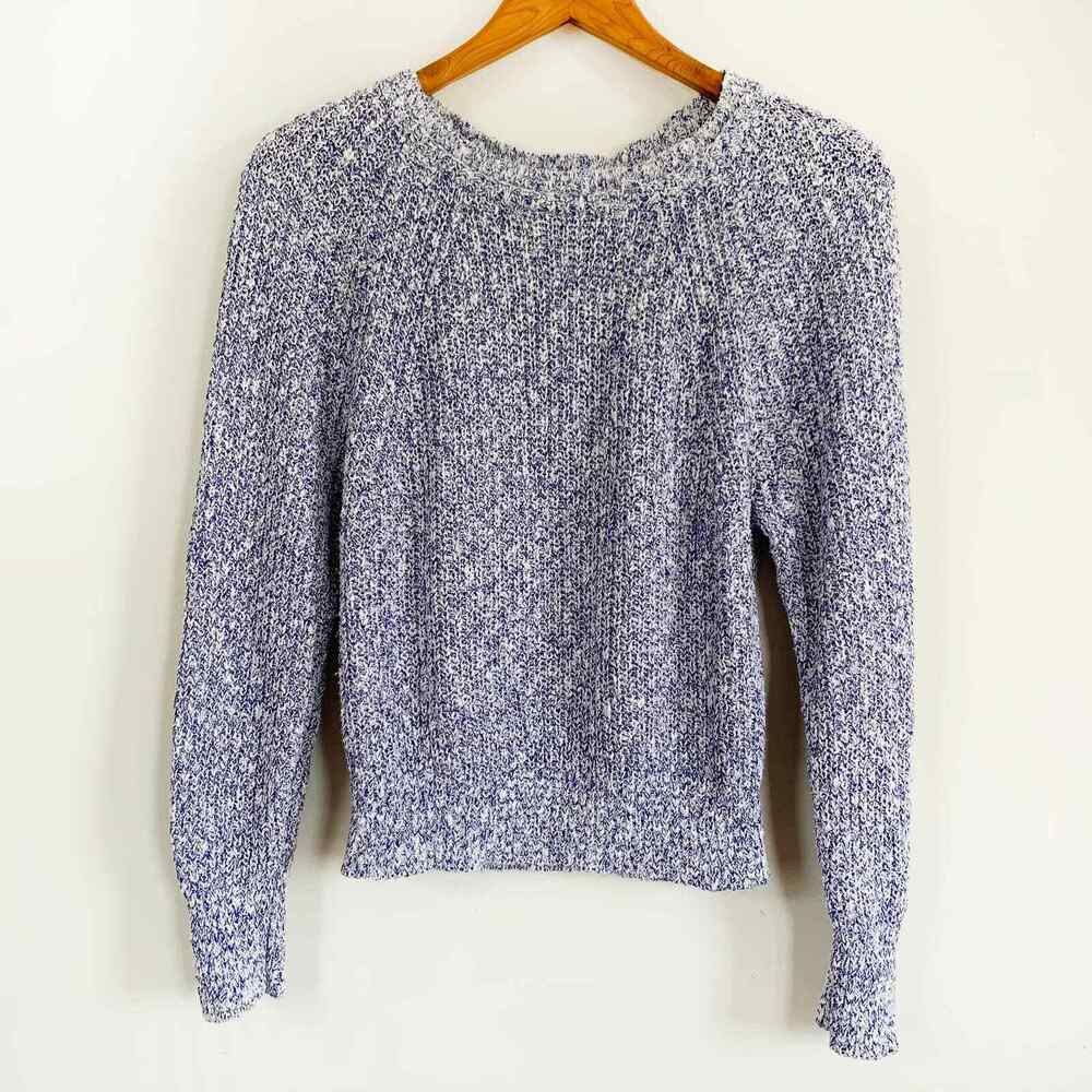 Free People Electric City Sweater Women XS Marled Knit Pullover Crew Neck Cotton